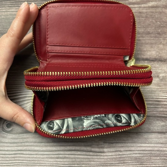 Adrienne Vittadini Red Wallet with Gold Accents - Picture 4 of 6
